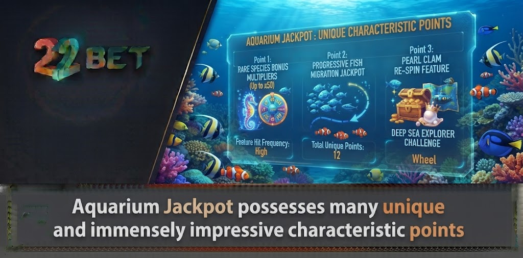 Aquarium Jackpot possesses many unique and immensely impressive characteristic points