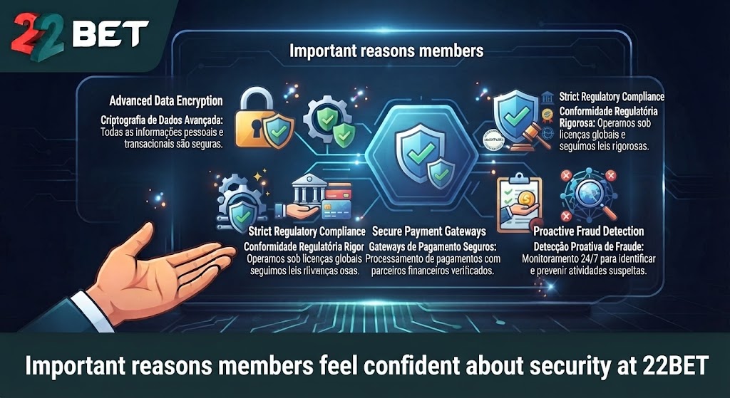 Important reasons members feel confident about security at 22BET