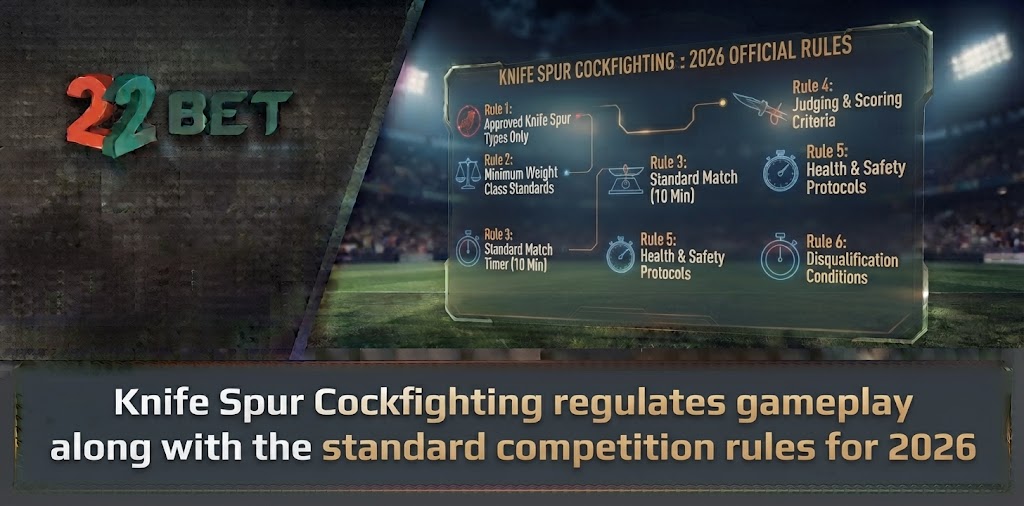 Knife Spur Cockfighting regulates gameplay along with the standard competition rules for 2026 