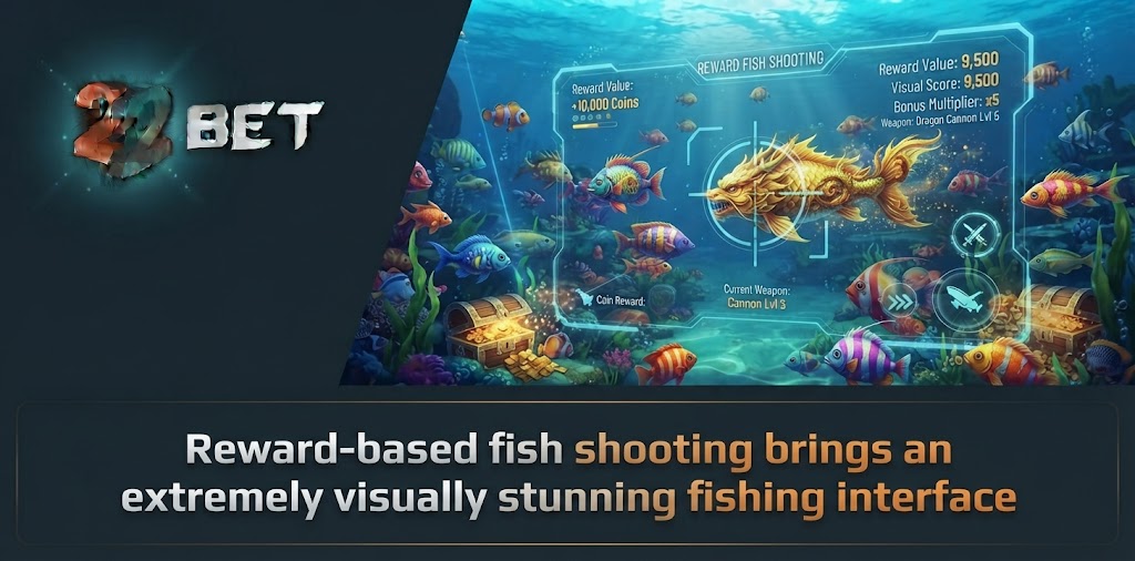 Reward-based fish shooting brings an extremely visually stunning fishing interface 