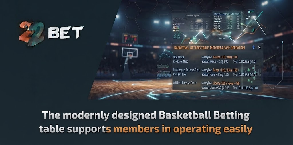The modernly designed Basketball Betting table supports members in operating easily